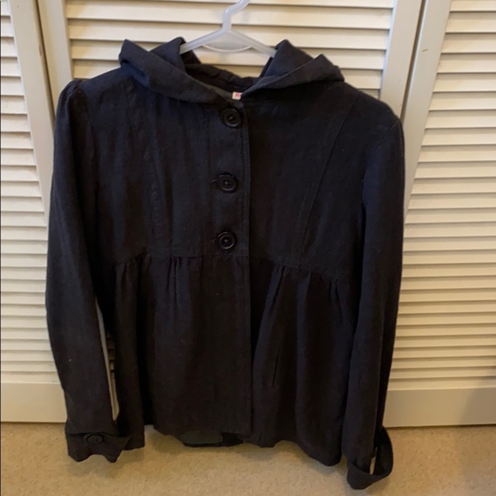 Roxy Pea Coat Black